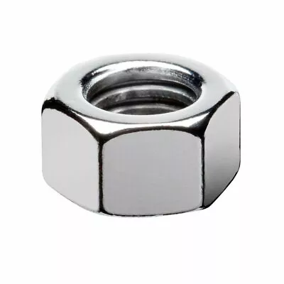 CHROME Hex Nuts 1/4-5/16-3/8-7/16-1/2 M6-M8-M10 Coarse And Fine Thread Sold Each • $1.70