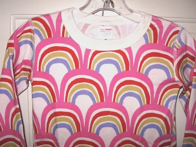 $18.25 • Buy HANNA ANDERSSON RAINBOW LONG JOHN PAJAMA SET Girls SZ 14 160 ORGANIC COTTON EUC