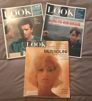 LOOK MAGAZINE Lot Of 3 Different 1962/65 GREAT Car Beer Liquor Cigarette Ads • $7.75