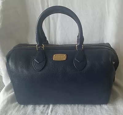 Nwt $328 Michael Kors Signature Grayson Navy Blue Chain Satchel Handbag • $225