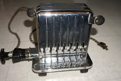 Vintage RETRO CHROME INVENTUM TOASTER HOLLAND SIDE LOAD • $24.98