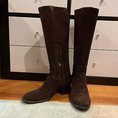 Vintage EA Flexo Knee High Suede Boots Brown (6.5M) • $40