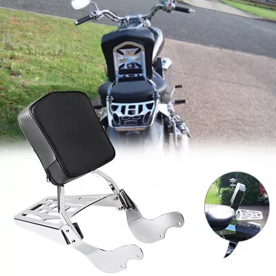 For Victory 2003-Up Vegas Kingpin Sissy Bar Backrest Pad Luggage Rack Chrome • $179.37