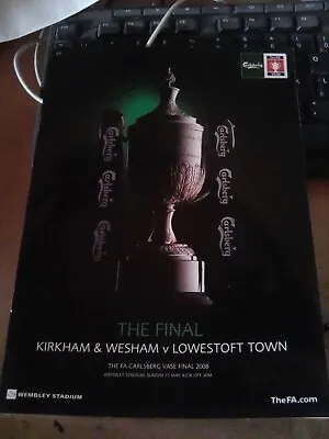 £4.99 • Buy 2008 FA Vase Final--Kirkham And Wesham Vs Lowestoft Town