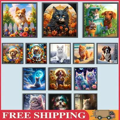 Paint By Numbers Kit On Canvas DIY Oil Art Cute Animal Dog Cat Home Wall Decor • $16.42