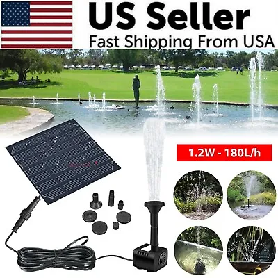 Solar Power Fountain Submersible Floating Water Pump Bird Bath Pond Garden Pool • $10.89