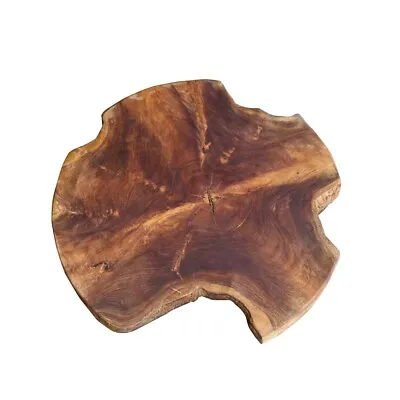 Rustic Natural Round Teak Wood Slab Table Top DIY For Coffee Side End Tab • $39.09