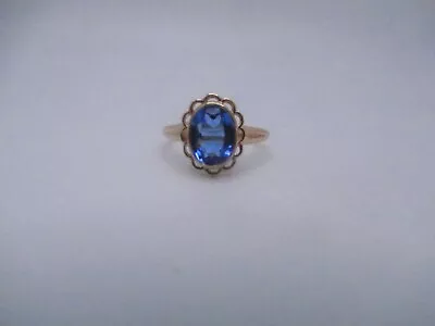 10Kt. Yellow Man Made Sapphire Ring • $99.99