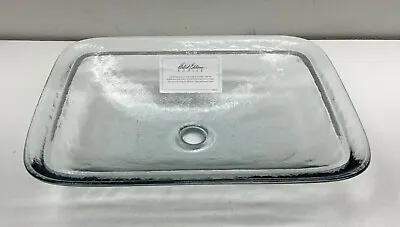 KOHLER K-2773-B11 Inia Wading Pool Glass Rectangular Vessel Bathroom Sink Ice • $252.40