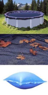 $91.99 • Buy Swimline 15' Round Above Ground Swimming Pool Cover + Leaf Net + Air Pillow