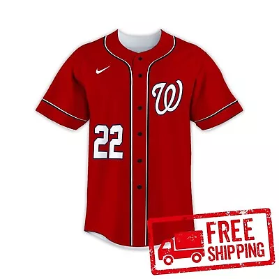 Custom Personalized Washington Nationals Jersey Baseball Jersey Unisex • $30.35