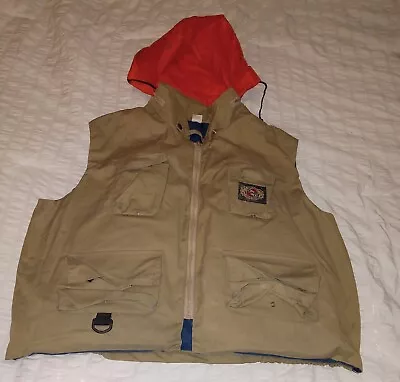 Vintage Stearns Fishing Vest / Life Jacket Khaki Large Adult SSV-4152 • $17.95