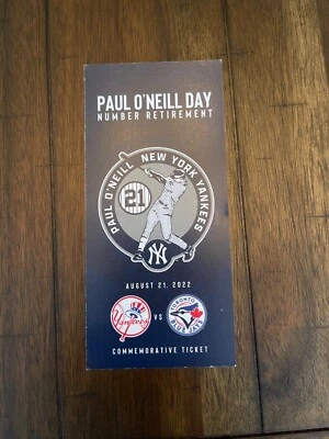 $5 • Buy New York Yankees Paul O’ Neil 2022 Commemorative Ticket Stub SGA