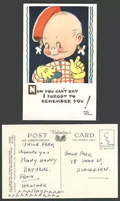 MABEL LUCIE ATTWELL Old Postcard Now You Can't Say I Forgot To Remember You 5209 • £3.99