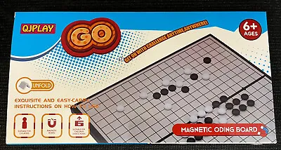 Magnetic Travel Go Game Set Magnetic Plastic Stones Folding 11  Board Pente • $7.95
