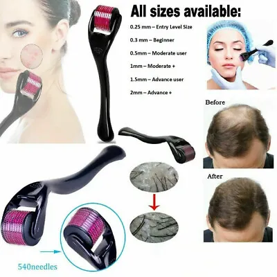$4.35 • Buy Beard Growth Micro Needles Roller Therapy Skin Care Derma Skin Roller