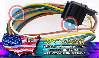 4 Way Flat 4Pin 2feet/24 Inch Trailer Light Male Plug Wire Harness/Connector • $7