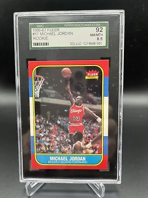 Michael Jordan Rookie Fleer #57. Graded  92   8.5 NM/MT By SGC • $7800