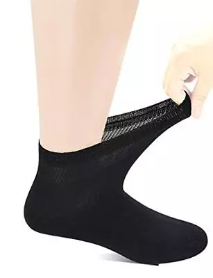 Yomandamor Men's Bamboo Diabetic Ankle Socks With Seamless Toe And  • $17.69