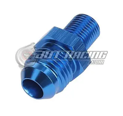 JDT Racing 6AN Male To M10 X 1.0 Male Metric Thread Adapter AN Fitting Blue • $8.99