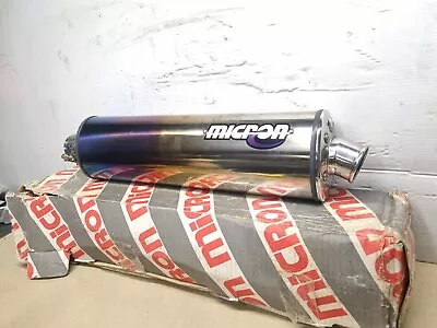 Micron Oval Race Exhaust Can 51mm Left Hand Titanium Muffler VFR400 Nc30 • $186.50