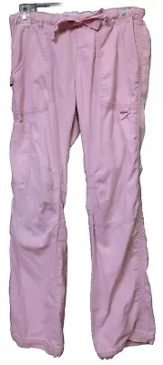 Women's Koi Kathy Peterson Pastel Pink Cargo Style Scrub Pants Size Small Tall • $10