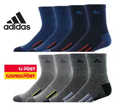 $39.95 • Buy Adidas Mens Performance Climate High Quarter Compression Socks 4-Pair