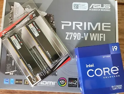 Intel I9-12900K ASUS Z790-V Prime WiFi DDR5 G.Skill Ripjaws S5 32GB Bundle • $549.98