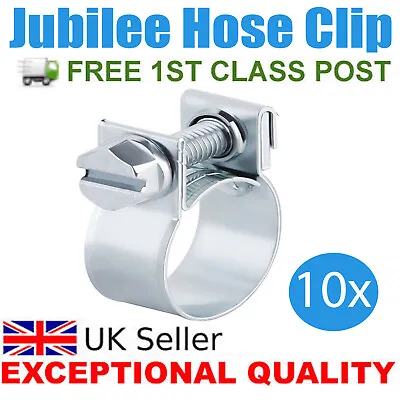 £3.55 • Buy 10 X Mini Hose Jubilee HOSE Clip Clamp Fuel Line Diesel Petrol Pipe Clamps Clips