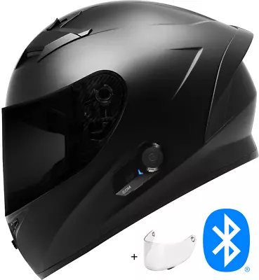 NEW GDM VENOM SUPERSONIC Bluetooth Motorcycle Helmet Matte Black S M L XL XXL • $159.95