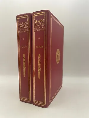 Mark Twain Biography 1912 1st Edition Harper Brothers Paine Vol 1 & 2 • $45