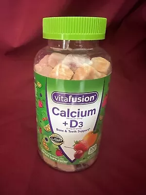 Vitafusion Calcium 500mg + D3 Fruit Soft Gummies Vitamins 100 Count Exp 01/2025 • $8.99