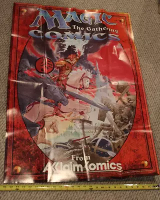 UNUSED MAGIC THE GATHERING COMICS Wotc 1995 ACCLAIM COMICS Vess Retail Poster NM • $39.99