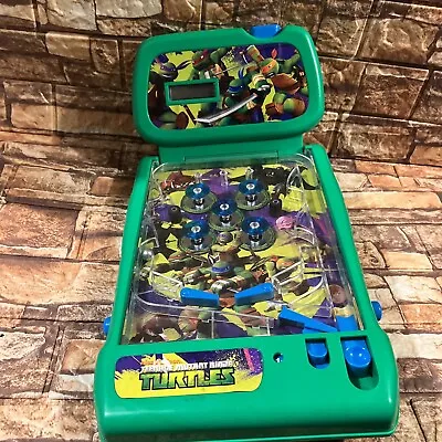 TEENAGE MUTANT NINJA TURTLE TMNT Pinball Machine Tabletop 2009 Missing 1 Leg • $25.65