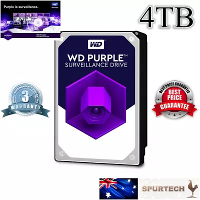 Western Digital WD Purple 3.5  4TB Surveillance Internal Hard Drive OEM • $123