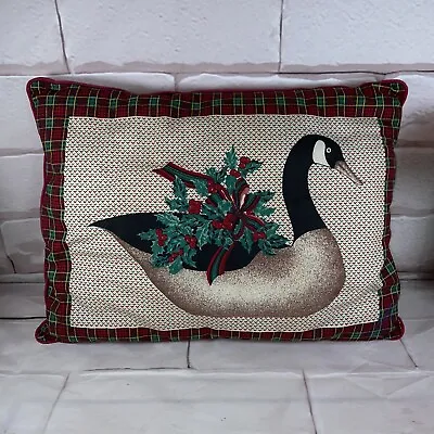 $12.99 • Buy VINTAGE 80’s Handmade Christmas Goose Stuffed Pillow !READ!