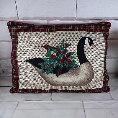 VINTAGE 80’s Handmade Christmas Goose Stuffed Pillow !READ! • $12.99