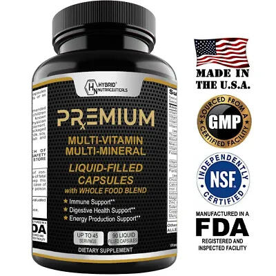 Multivitamin Softgels For Men & Women Daily Vitamin Mineral 90 Liquid Capsules • $15.95