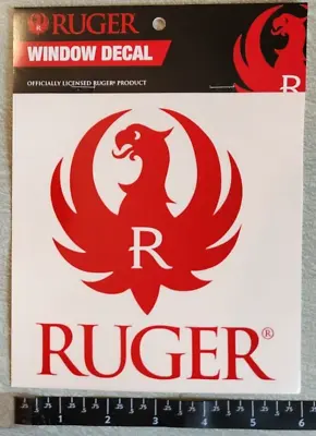 Ruger Window Red Logo High Quality Vinyl Decal Sticker Firearms Gun Pistol • $11.99