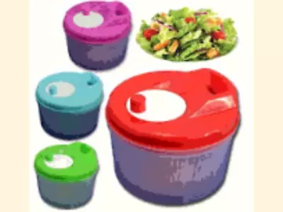 Large Salad Spinner Assorted Colors Lettuce Veg. Herb Drainer Plastic Bowl • £9.97