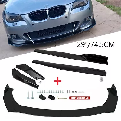 $39.99 • Buy For BMW 325i 328i 330i Black Front Rear Bumper Lip Spoiler Kit +29  Side Skirt