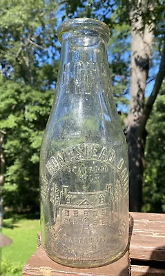 Old Homestead Dairy Baltimore MD Quart Milk Bottle 1924 Hohohoho • $24.99