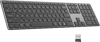 Wireless Bluetooth Keyboard Full Size Multi-Device USB For Mac/iMac/IOS • $63.57