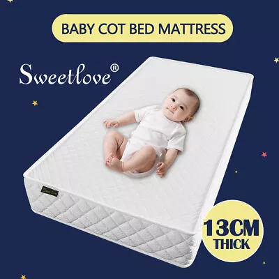 $79.89 • Buy Sweetlove Dual-Side Use Baby Cot Crib Bed Spring Mattress PEVA Fabric Waterproof