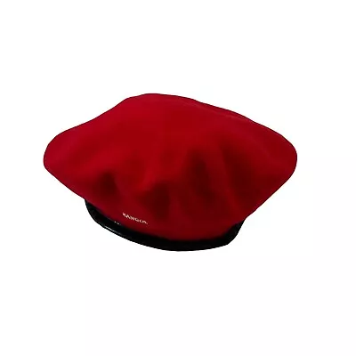 KANGOL Monty 100% Wool Cap Red Authentic United Kingdom Large New • $24.99