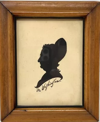 Beautiful Antique Framed Silhouette - Martha Washington - 5” X 6” • $33.71