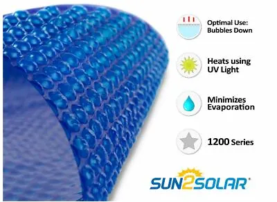 Sun2Solar 1200 Series Rectangle Swimming Pool Solar Cover Blanket - Choose Size • $84.99