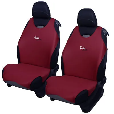 2 Dark Red Front Vest Car Seat Covers Protectors For Mini Cooper • £18.99