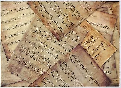 £3.10 • Buy Rice Paper -Vintage Music- For Decoupage Decopatch Scrapbook Craft Sheet A/3