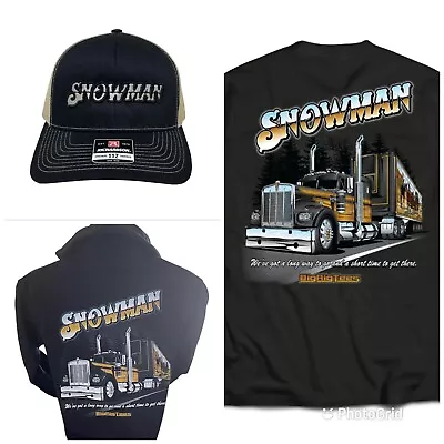 Big Rig Trucks BRT Trucker   Snowman  Graphic T-Shirt Hoodie Hat 18 Wheeler • $25.99